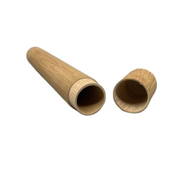 China Gift 100% Biodegradable Eco Friendly Bamboo Cylinder Long Packaging For Toothbrushes for sale