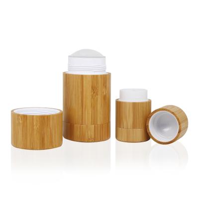 China Eco-friendly 15ml 30ml 75ml Customize Logo Refillable Deodorant Packaging Bamboo Deodorance Bottle for sale