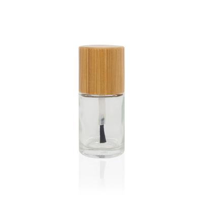 China Bamboo Bottle 15ml Cosmetic Biodegradable Bamboo Cosmetic Packaging Nail Polish Bottle for sale