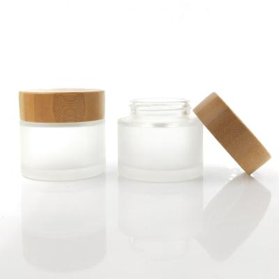 China Wholesale Bamboo Packaging Use 50ml Bamboo Skin Care Cream Cream Cosmetic Jar For Body Care for sale