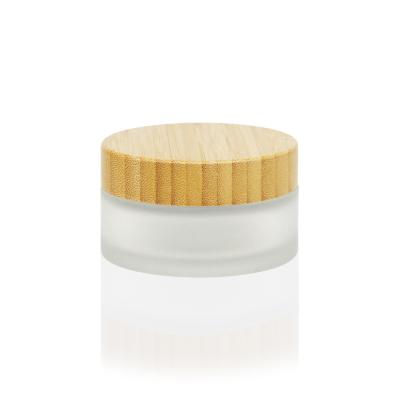 China Skin Care Creams 2021 Custom Logo Body Cream Usage 100ml Bamboo Container With Screw Lid for sale