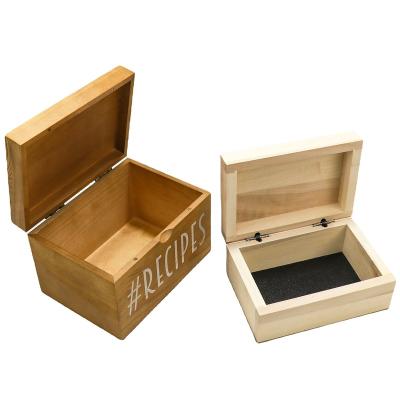 China Custom Handmade Square Wooden Bamboo Box Natural Color Color Craft Logo Packaging Wood Gift Storage Stash Boxes for sale