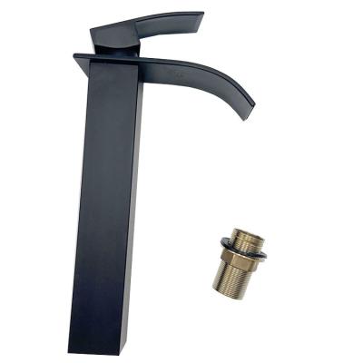 China Thermostatic Faucets 304 Stainless Steel Bathroom Faucet Hot and Cold Brass Basin Faucet Matte Black Faucets for sale