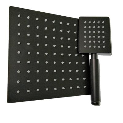 China 8 Inch Black Modern Slim Bathroom Shower Waterfall Head Shower for sale