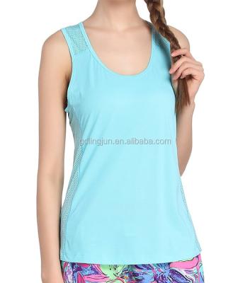 China New Fashion Women Anti-pilling Fitness Mesh Yoga Sports Tank Top Quilting Vest for sale