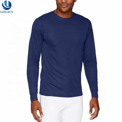 China Antibacterial Custom Slim Fit Shirt Mens Gym Clothes Long Sleeve Fitness Sport T Shirt for sale