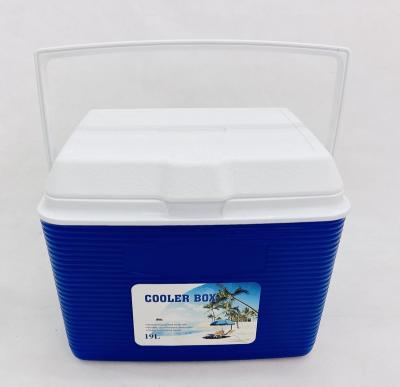 China 19L Insulated Plastic Fishing And Picnic Cooler Box for sale