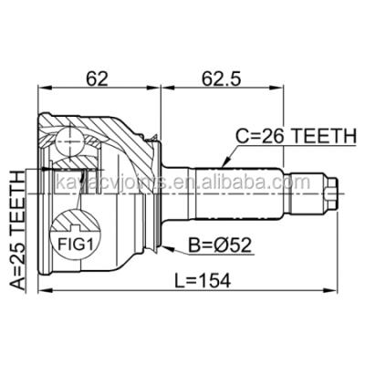 China ForJAPANESE Car MA-003 Steel CV EXTERNAL JOINT 25X52X26 for sale