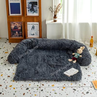 China Viable soft warm cat cushion with high elastic pp cotton dropshipping deep sleep dog bed cushion plush pet high sofa bed along for dropshipp for sale