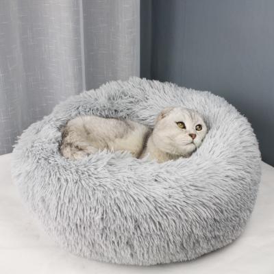 China Travel Dropshipping Round Dog Bed Mattress Soft Deep Sleeping Warm Pet Bed House With Supply dropshipping service for sale