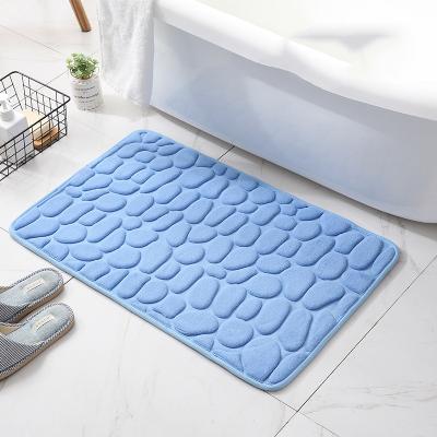 China Viable Non-Slip Mats In Lavatory Tub Floor Cover Shower Room Cobblestone Embossed Bathroom Bath Mat for sale