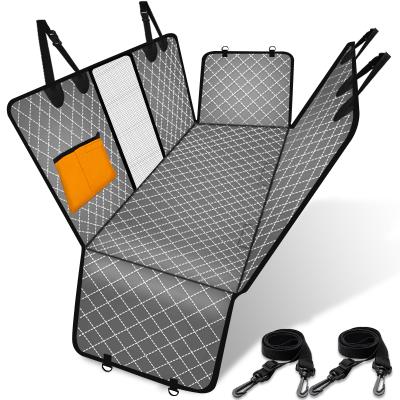 China Breathable Mesh Pet Carrier Hammock Safety Protector Car View Seat Cover Car Dog Travel Back Seat Back Mat With Zipper for sale