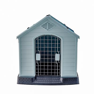 China Wholesale Breathable Wooden Kennel Roof Outdoor Inclined Square Large Kennel for sale