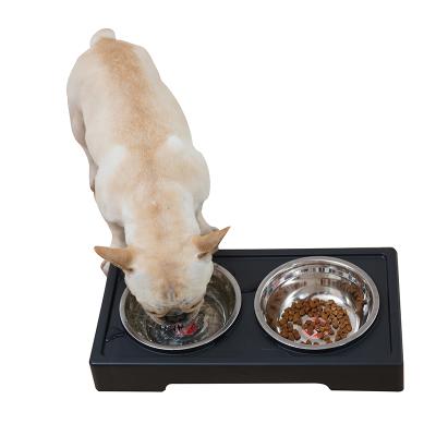 China Sustainable Wholesale Portable Stainless Steel Pet Water Food Bowl for sale