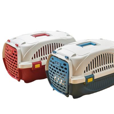 China Pet Travel Carrier Plastic Box Breathable Indoor And Outdoor Flight Case for sale