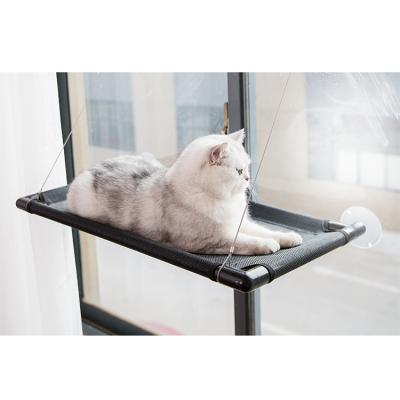 China Indoor Cooling Woven Cloth Pad PVC Frame Window Cat Hammock For Cats for sale