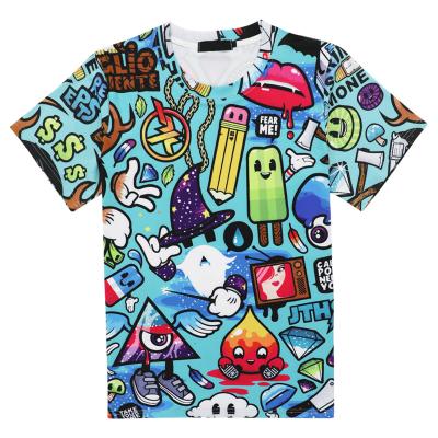 China ODM QUICK DRY QUICK DRY UNISEX T-SHIRT All Over Polyester 3d Sublimation Full T-shirt Custom Print For Men for sale