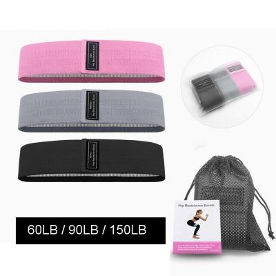 China Custom Buliding Logo Printed Yoga Gym Body Fitness Resistance Bands Body Buliding Exercise For Legs Glutes Booty Hip Cloth Resistance Bands Set for sale