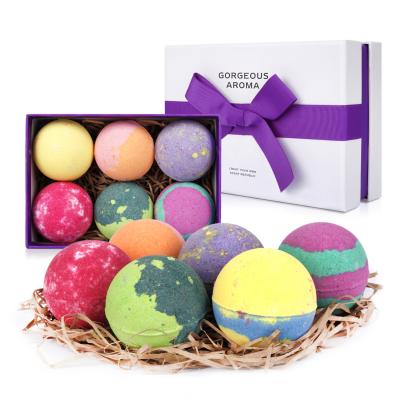 China Hot Selling Home Travel Vegan Travel Christmas Gift Home Spa Hotel Rainbow Bubble Bath Bombs Home Spa Home Set hotel organic handmade natural sparkling spa for sale