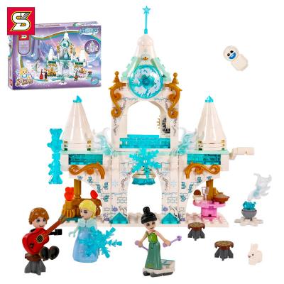 China The building block toy SY1575 castle snow magic spinning girl building block children's puzzle Assembly gift block for sale