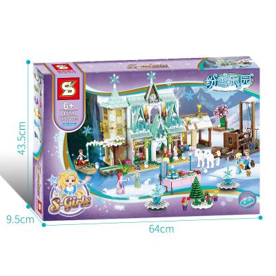 China Romantic Building Toy SY1578 Castle Girl in Snow Paradise Building Block Children's Puzzle Assembly Gift Block for sale