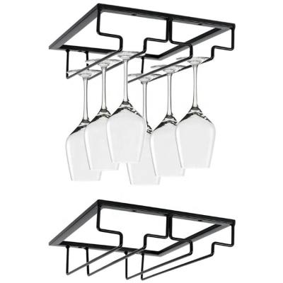 China Viable Bar Kitchen Storage Rack Wine Glass Racks Under Cabinet Stemware Rack for sale