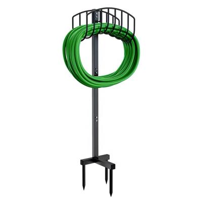 China Anti-Corrosion Garden Hose Storage For Lawn Water Hose Holder Metal Garden Hose Freestanding Holder for sale