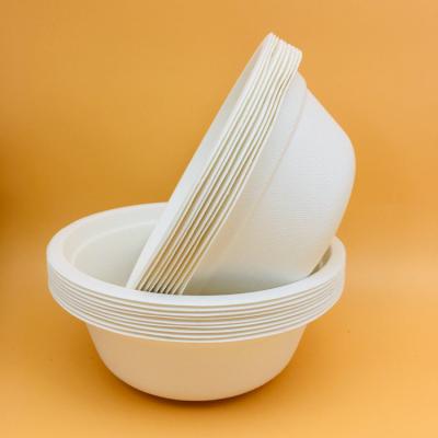 China Eco-friendly Disposable Bagasse Bowl Disposable Recycled Sugar Cane 32oz Disposable Sauce Bowl for sale