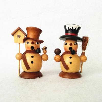 China German china wood christmas snowman smokerman figure decoration for sale