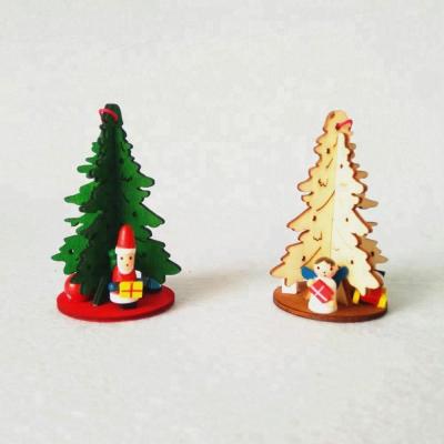 China Wholesale New Design Handmade Wooden Christmas Decoration Christmas Tree Hanging Decoration for sale