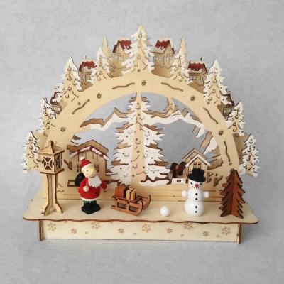 China Christamas Home Decoration Woodland House Laser Led Christmas Light Arch for sale