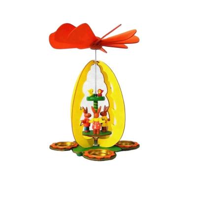 China Europe Handcrafted German Easter Bunny Pyramid Decoration With Birds for sale