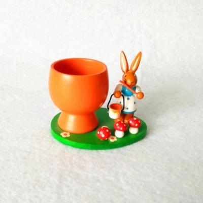 China Festival Decoration Handwork Wooden Easter Bunny Egg Holder Decoration for sale