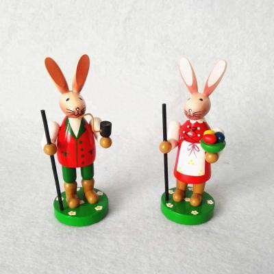 China Europe Easter Wooden Craft Spring Rabbit Decoration for sale