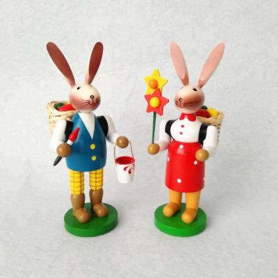 China Europe Wooden Stand Decorative Easter Bunnies For Home for sale