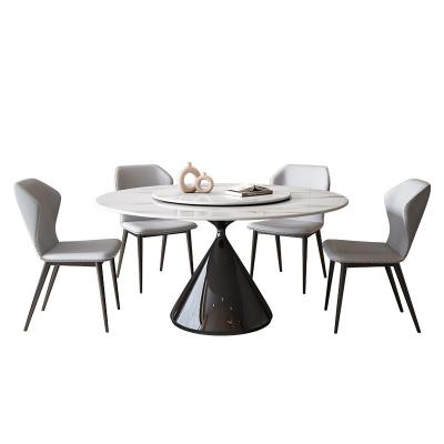 China Convertible Italian modern minimalist dining room furniture round dining table set dining room furniture for sale