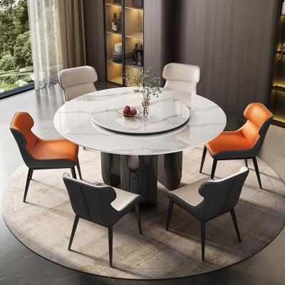 China Convertible Best selling elegant style ceramic dining tables extendable expandable dinning tables 6 chairs dining furniture for sale