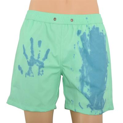 China 2020 Anti-Wrinkle Color Changing Women Swimwear Men Swimwear Swim Shorts Men Beach Shorts Briefs Boxer Sunga Color Changing Shorts for sale