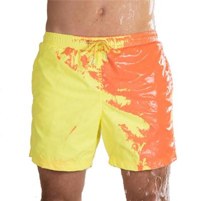 China Anti-Wrinkle Color-Changing Beach Shorts Mens Swimming Trunks Beach Swimwear Pants Swimming Board Surfing Shorts Hot Rolling Colors for sale