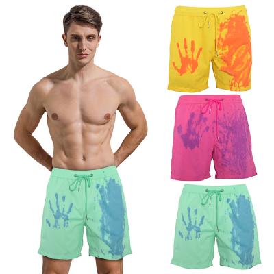 China Anti-wrinkle Beach Shorts Men's Swimwear Abbreviations Summer Men's Swimming Trunks Swimsuit Color Changing Swimwear for sale