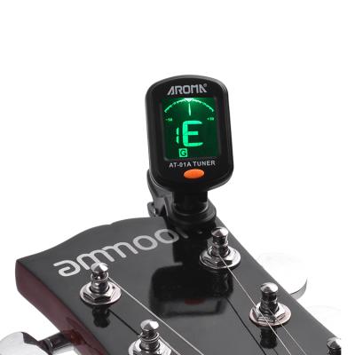 China GUITAR AROMA Digital Mini Guitar Tuner 360 Rotating High Sensitivity LCD Display Detachable Tuning For Bass Ukulele Guitar Accessories for sale