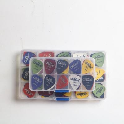 China Custom Acoustic Electric Musical Instrument Alice Light ABS Guitarra Picks Accessories Puas 6pcs Bass Guitar Picks Multi Smooth for sale