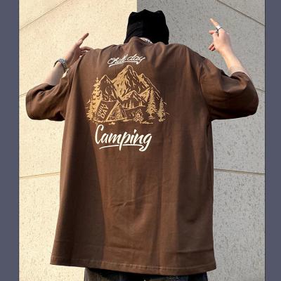 China Oversized Anti Pilling Tee Men Outwear T-shirt Tops Summer Tees Camping Short Sleeves T-shirts Unisex Plus Size Man Woman T Shirts for sale