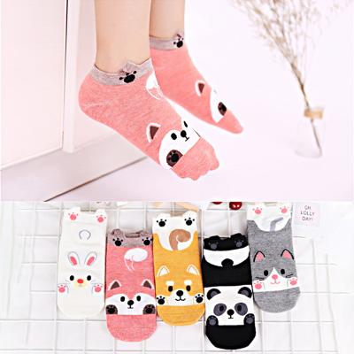 China Wholesale Custom Comfortable Women LOGO QUICK DRY Factory Socks Combed Cotton Socks Cartoon Cat Pattern High Quality Crew Socks for sale