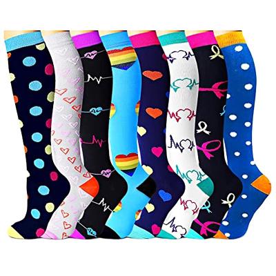 China Factory Wholesale QUICK DRY Roosters Sport Toe Non-Slip Stockings Varicose Elastic Vein Travel Compression Socks Logo Socks Women Custom Made for sale