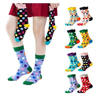 China High-end QUICK DRY design custom bangs OEM wholesale with Happy Novelty Polka Dot Men's Socks Happy Logo Socks Hip Hop Sox Printed for sale