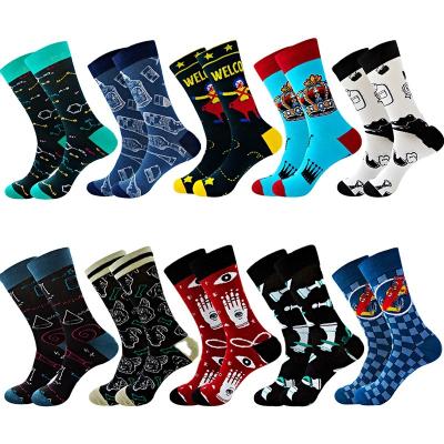 China Wholesale OEM Logo Retro Men Stockings Hip Hop Socks High-End Custom Designer QUICK DRY Hops Socks Cartoon Prints Happy Socks for sale