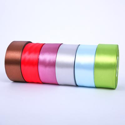 China High tenacity ribbon birthday cake decoration 25mm satin ribbon pure custom logo printed high quality ribbon high tenacity for sale