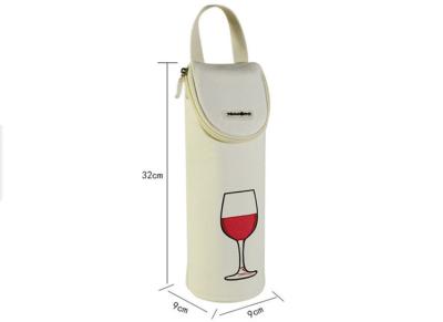 China Dongguan factory wholesale single wine bottle ice insulated cooler bag with handle for sale