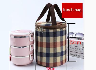 China Insulated reusable custom cooler bag round thermal waterproof aluminium foil lunch bags for sale